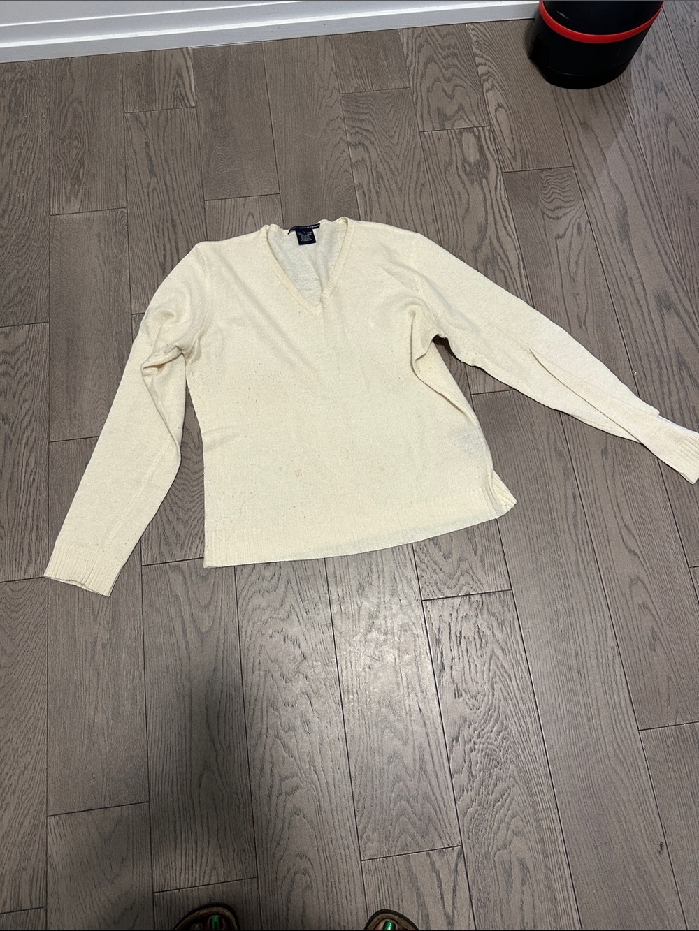 Lauren Ralph Lauren Cream V-Neck Knit Sweater
